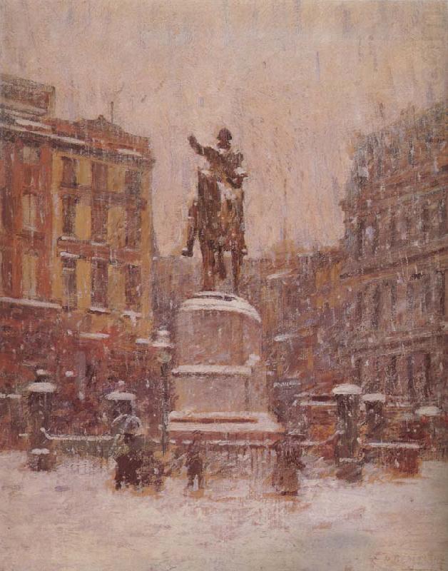 Theodore Robinson Union Square in Winter china oil painting image